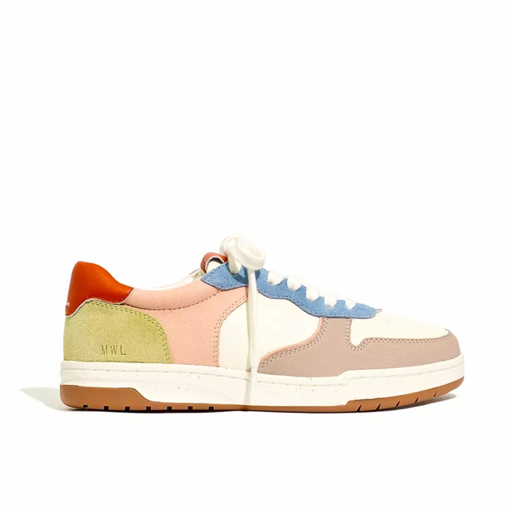 Madewell Low-top Court Sneakers in Colorblock Nubuck and Leather